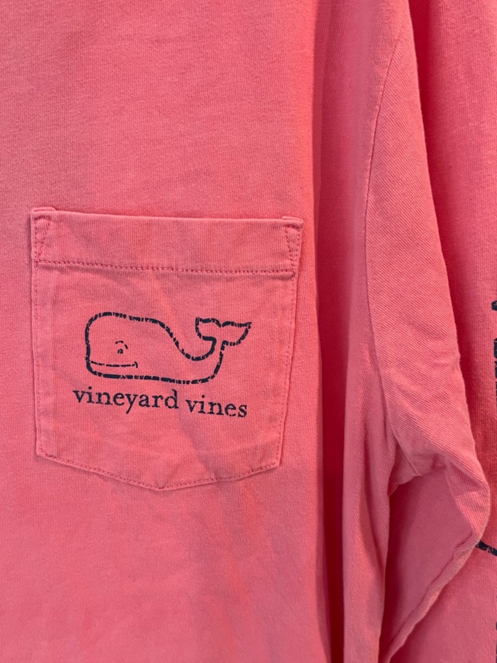 NWT Vineyard Vines Pink and Blue Long Sleeve Pocket Tee Shirt Mens Sz Medium - Picture 3 of 12